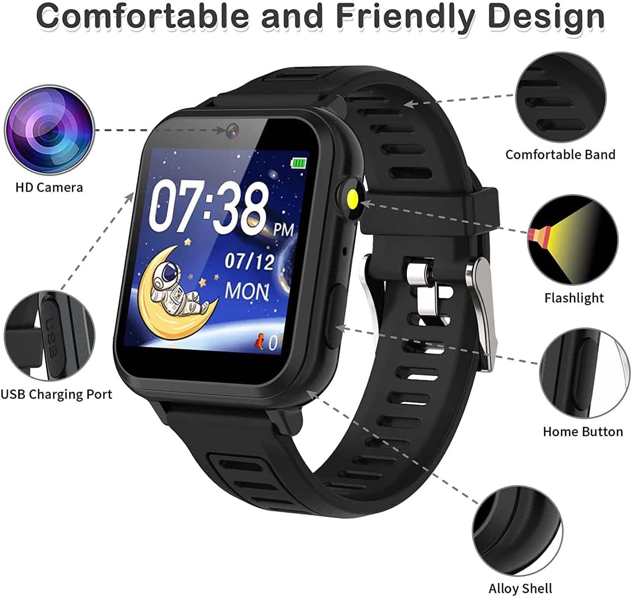 Kids Smart Watch, Toddler Watch Toys for 3-12 Ages Year Old, Smartwatches with 24 Learning Games Video Camera Pedometer Music Alarm Flashlight, Birthday Gift Boys Girls Kids, Educational Kids Smart Watch, Toddler Watch Toys for 3-12 Ages Year Old, Smartwatches with 24 Learning Games Video Camera Pedometer Music Alarm Flashlight, Birthday Gift Boys Girls Kids, Educational